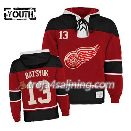 Detroit Red Wings Pavel Datsyuk 13 Röd Sawyer Hooded Sweatshirt - Barn Detroit Red Wings Pavel Datsyuk 13 Röd Sawyer Hooded Sweatshirt - Barn